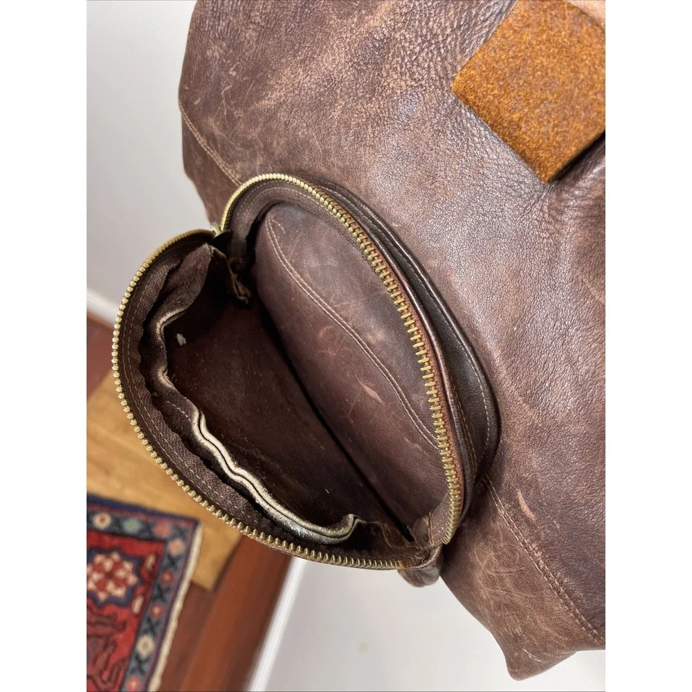 Vintage Brown Leather Talon Zip Backpack